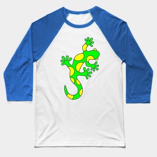 Poison Green Yellow Lizard Baseball T-Shirt